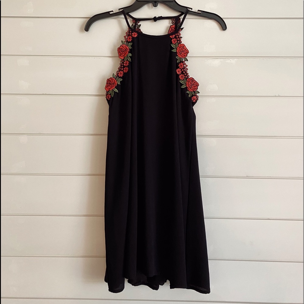 Short Black and Floral Dress